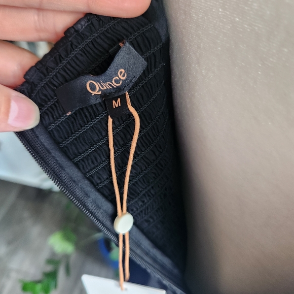 NWT Quince Washable Silk Square Neck Maxi Dress Size Medium - Picture 6 of 11